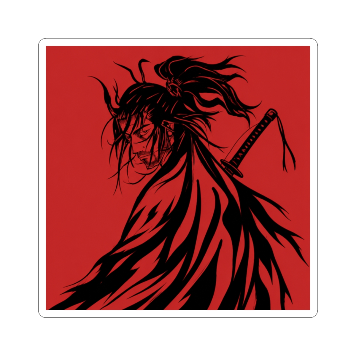 the ronin vagabond musashi miyamoto art Sticker - alternate angle 3, merchandise