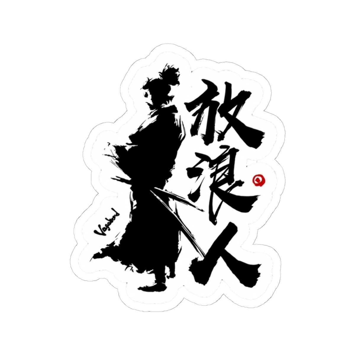 Vagabond Warrior (Kanji) V.1 Sticker