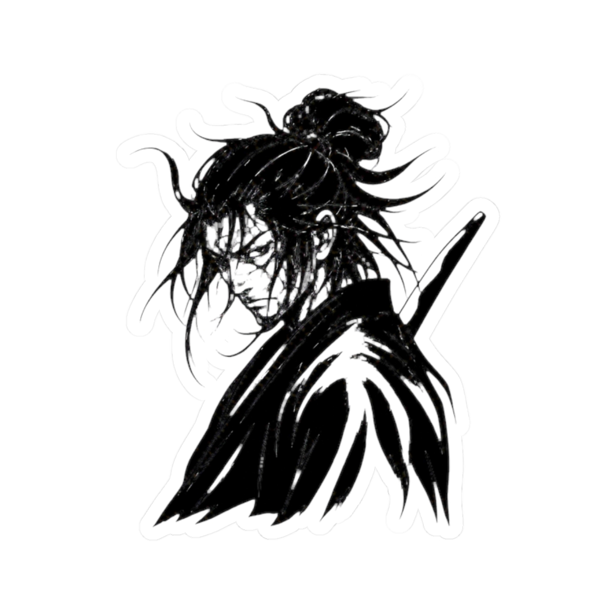 musashi miyamoto the ronin samurai in vagabond Sticker - alternate angle 3, merchandise