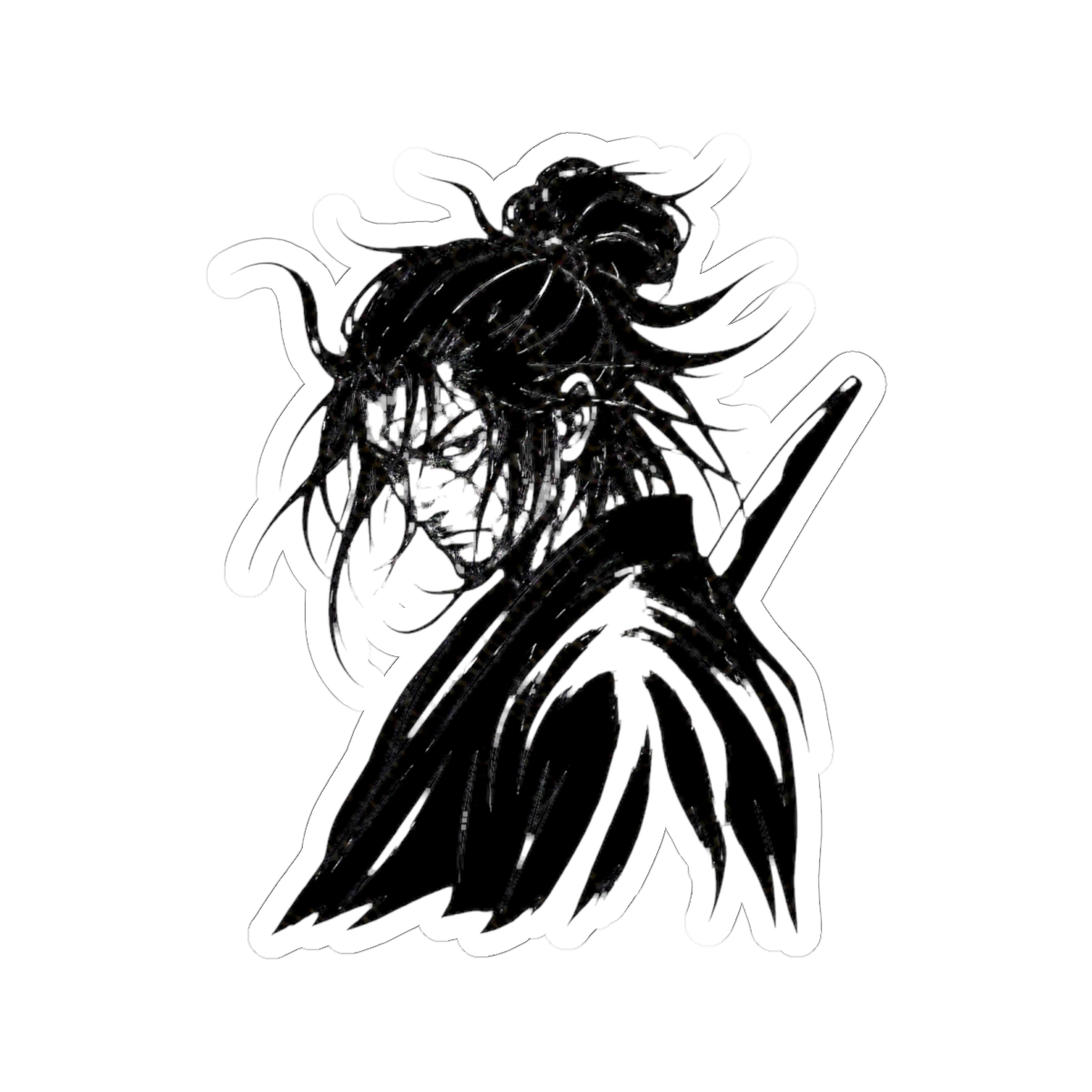 musashi miyamoto the ronin samurai in vagabond Sticker