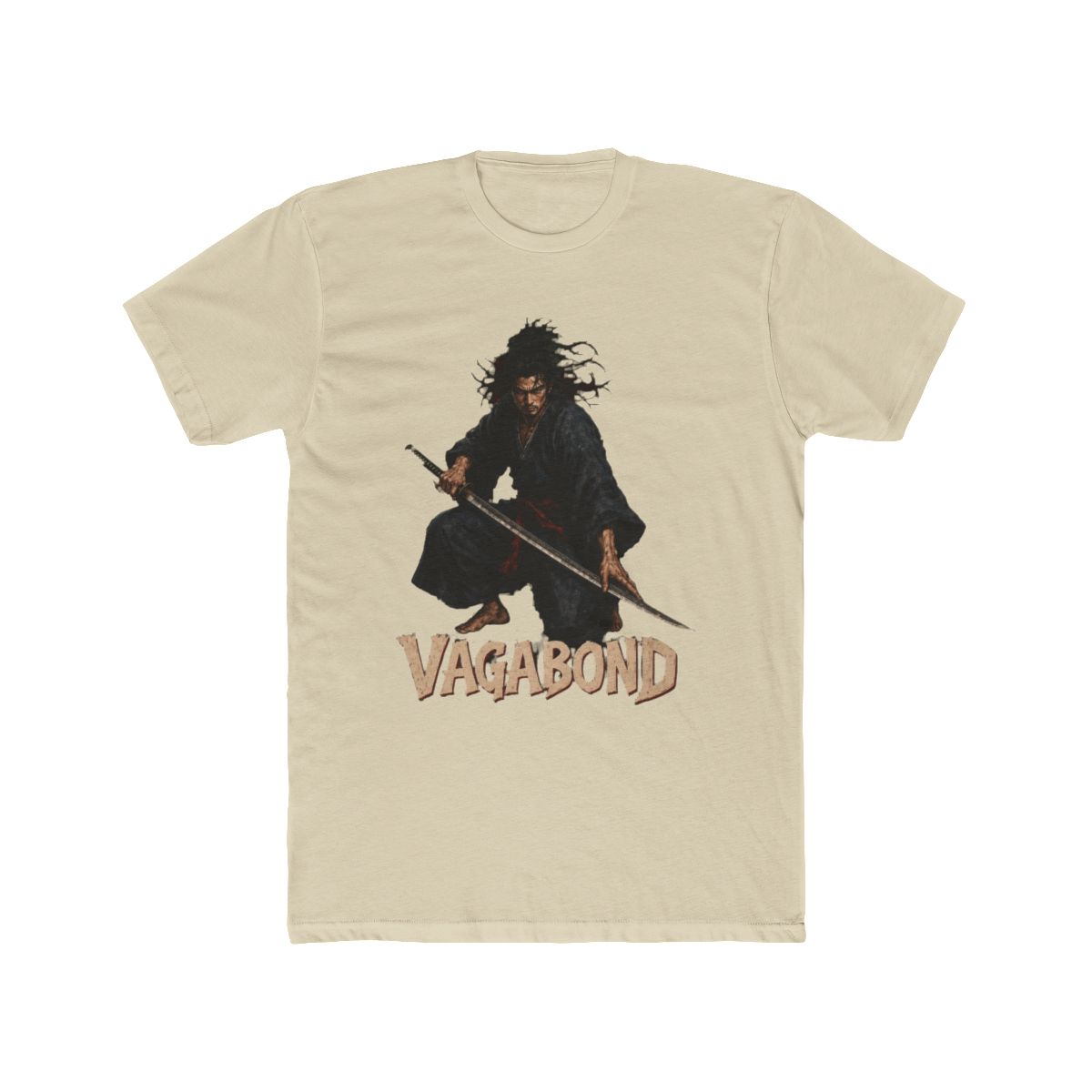 Vagabond Miyamoto Musashi Low Stance Samurai Graphic T Shirt - alternate angle 4, merchandise