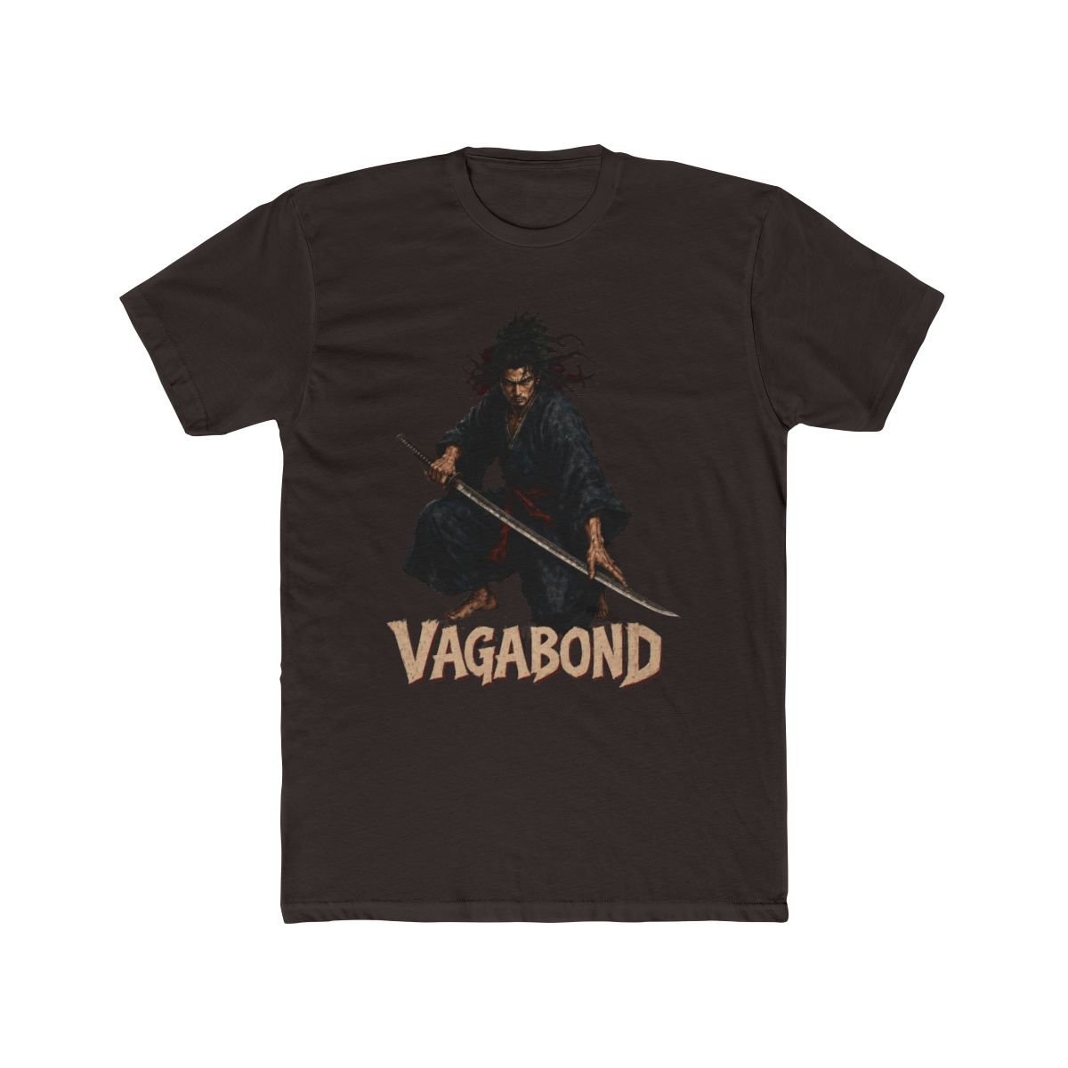 Vagabond Miyamoto Musashi Low Stance Samurai Graphic T Shirt - alternate angle 3, merchandise