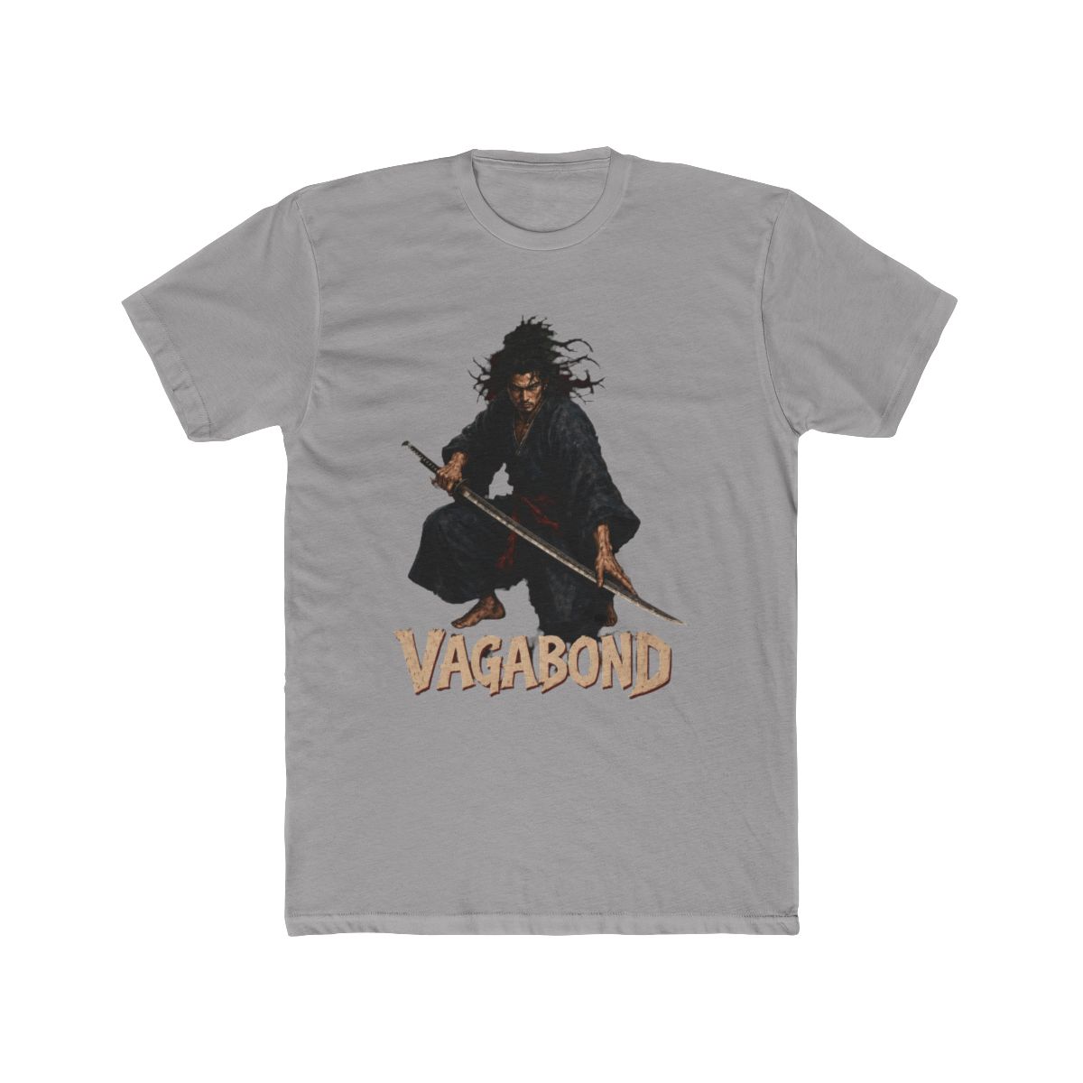 Vagabond Miyamoto Musashi Low Stance Samurai Graphic T Shirt - alternate angle 2, merchandise