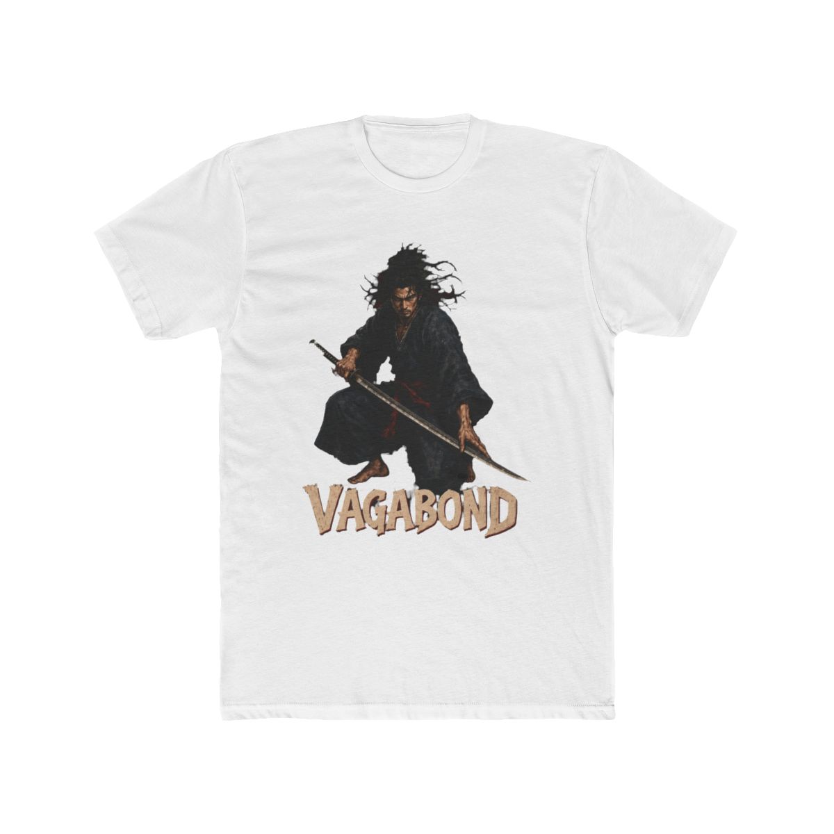 Vagabond Miyamoto Musashi Low Stance Samurai Graphic T Shirt - Official T-Shirts merchandise