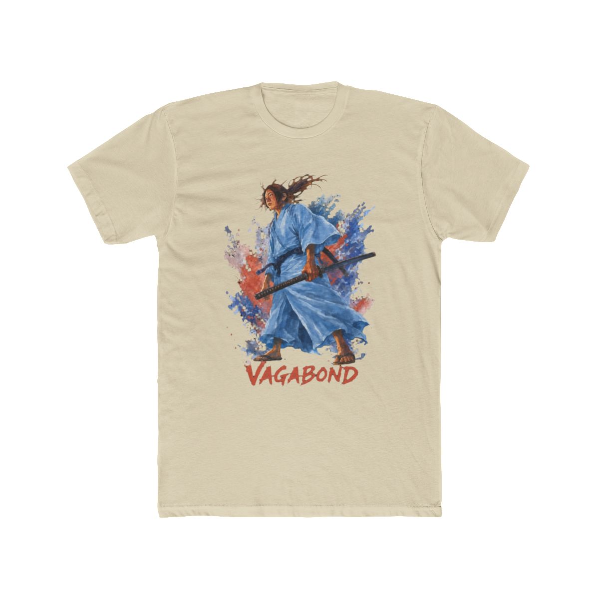 Vagabond Young Sasaki Kojiro Blue Robe Graphic T Shirt - alternate angle 4, merchandise