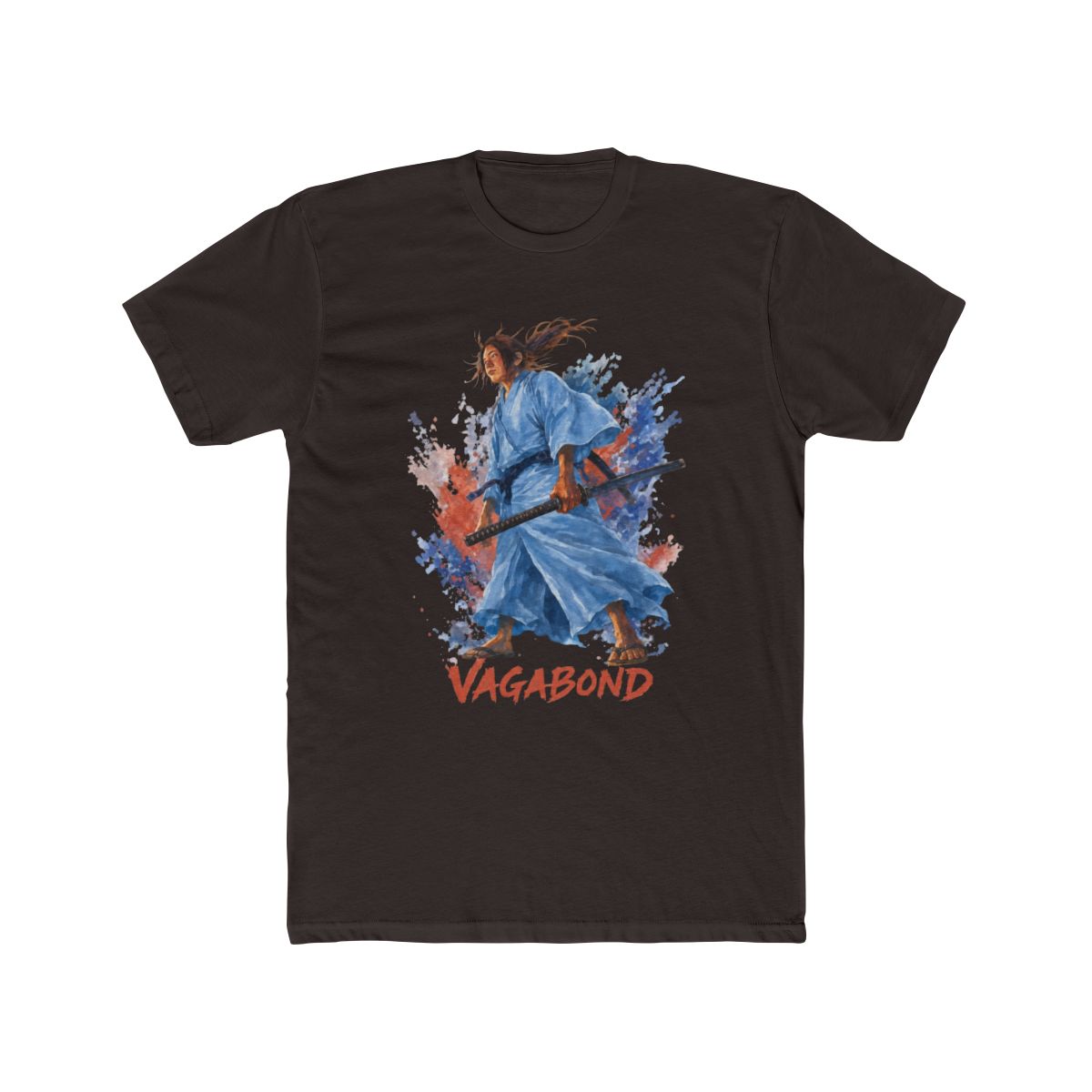 Vagabond Young Sasaki Kojiro Blue Robe Graphic T Shirt - alternate angle 3, merchandise