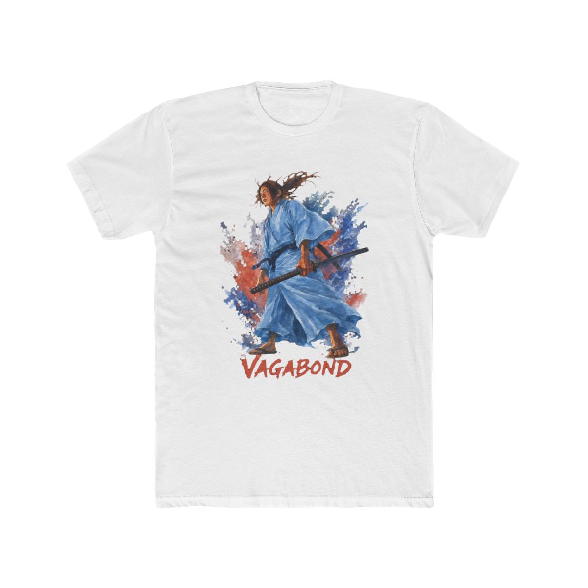 Vagabond Young Sasaki Kojiro Blue Robe Graphic T Shirt - Official T-Shirts merchandise