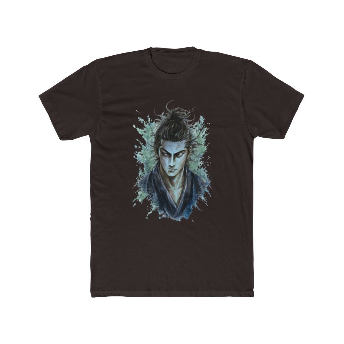 Vagabond Miyamoto Musashi Teal Aura Portrait Graphic T Shirt - alternate angle 3, merchandise