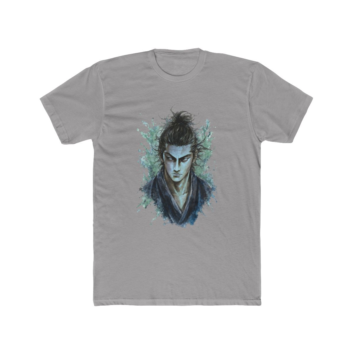 Vagabond Miyamoto Musashi Teal Aura Portrait Graphic T Shirt - alternate angle 2, merchandise