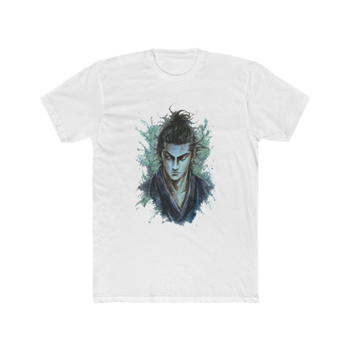 Vagabond Miyamoto Musashi Teal Aura Portrait Graphic T Shirt - Official T-Shirts merchandise